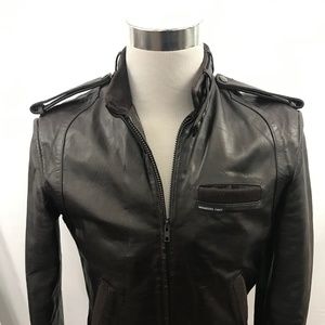 Leather Members Only Jacket - Rainbow label - 36